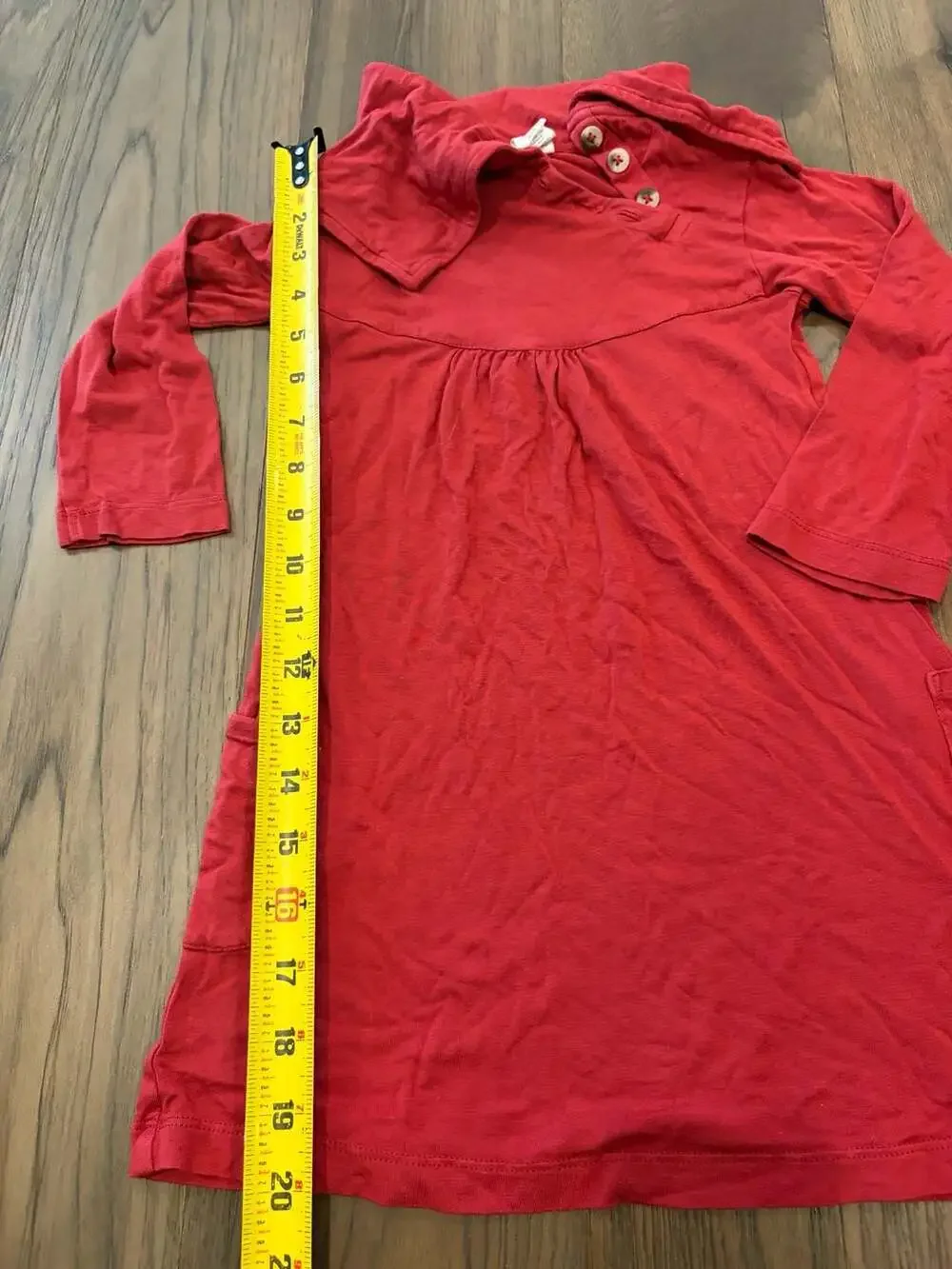 Kate Quinn Red Bamboo Viscose Long Sleeve Dress 4T